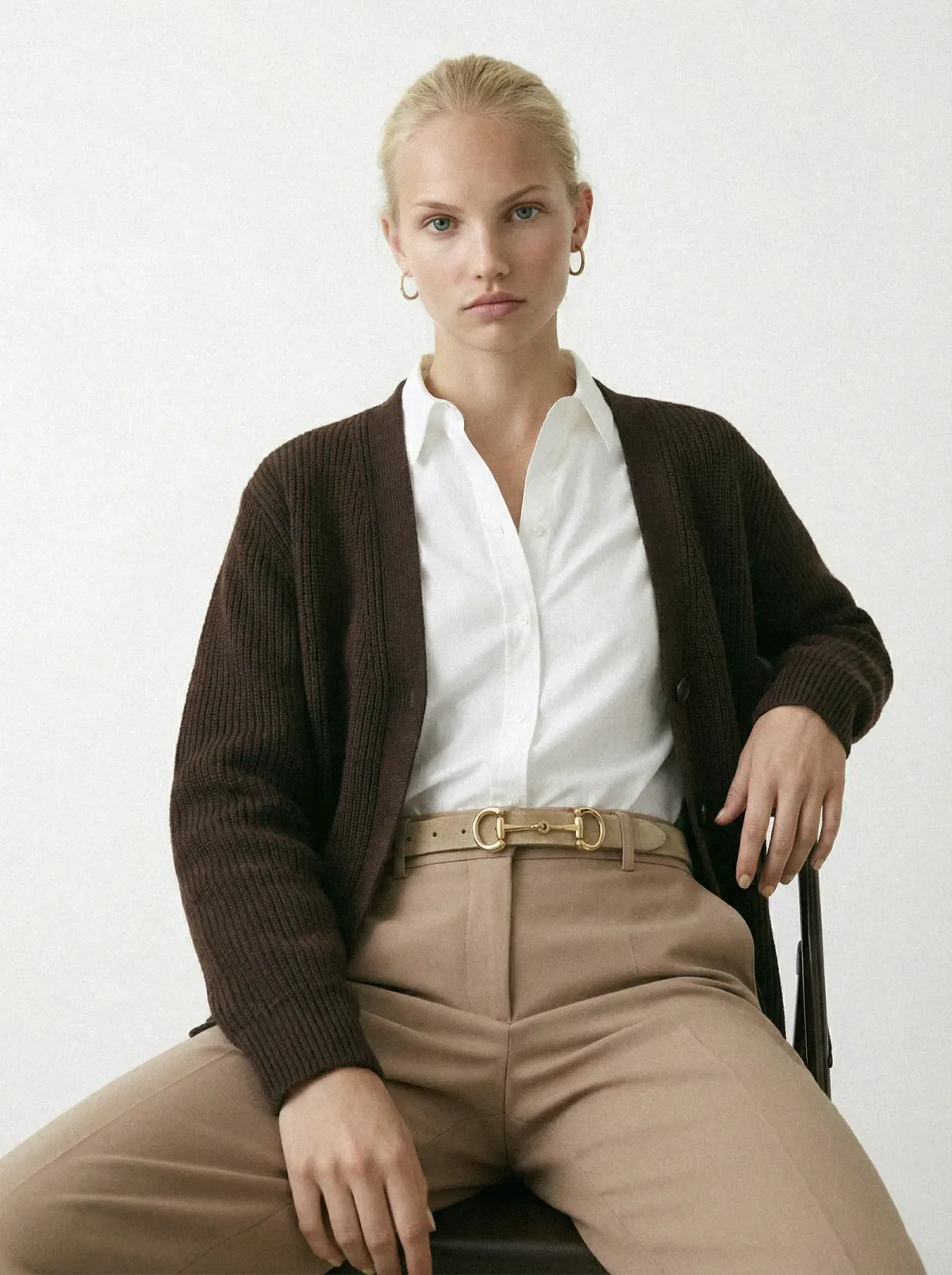 Suede Bit Buckle Belt