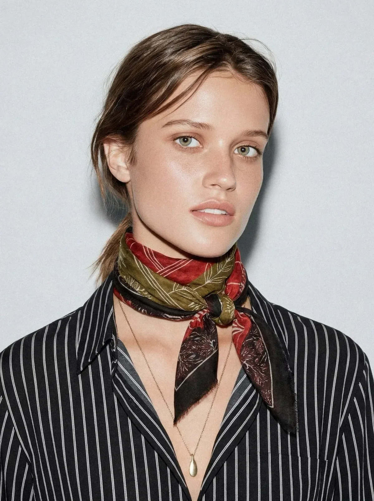 Printed Wool Blend Scarf