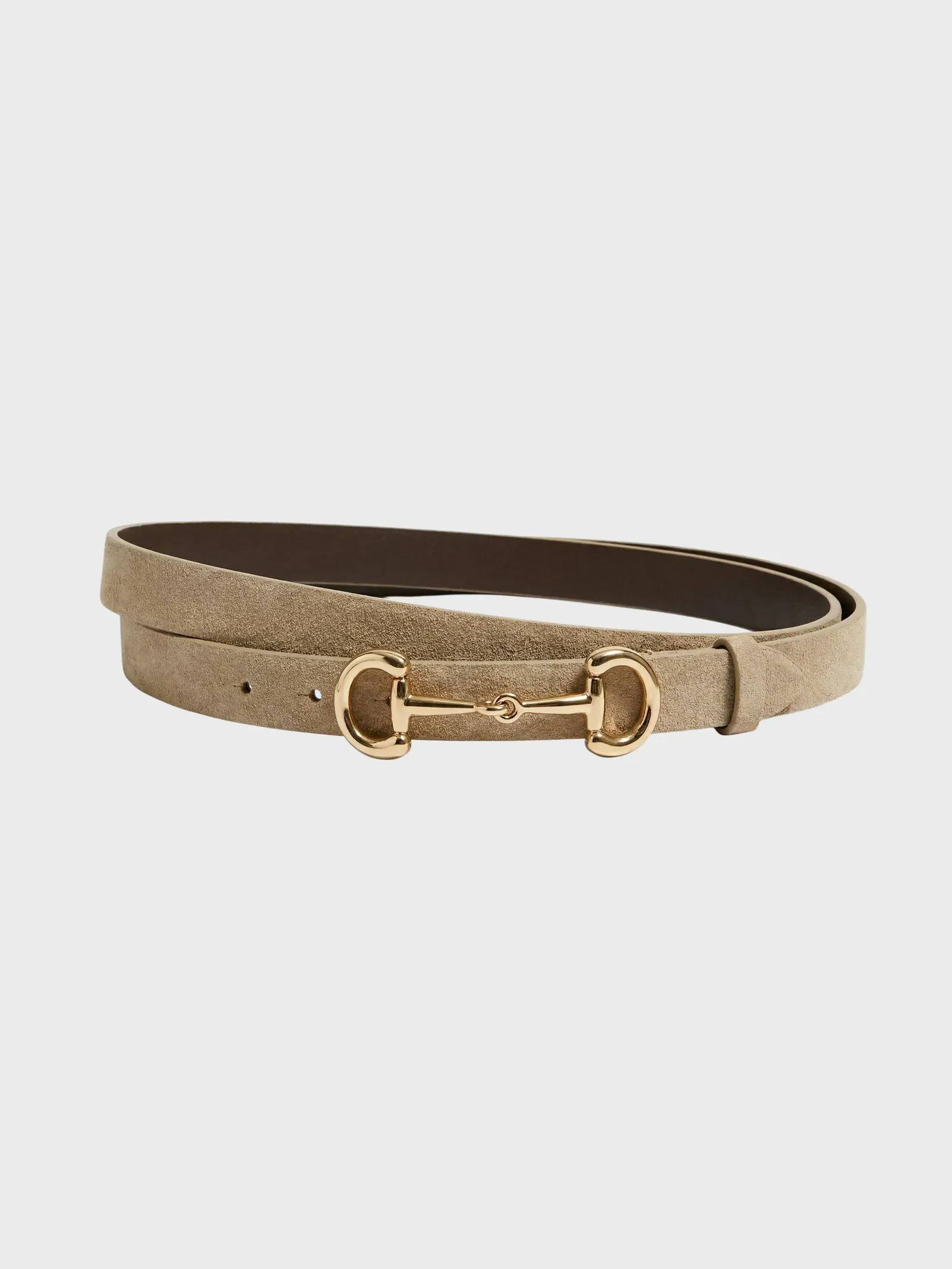 Suede Bit Buckle Belt