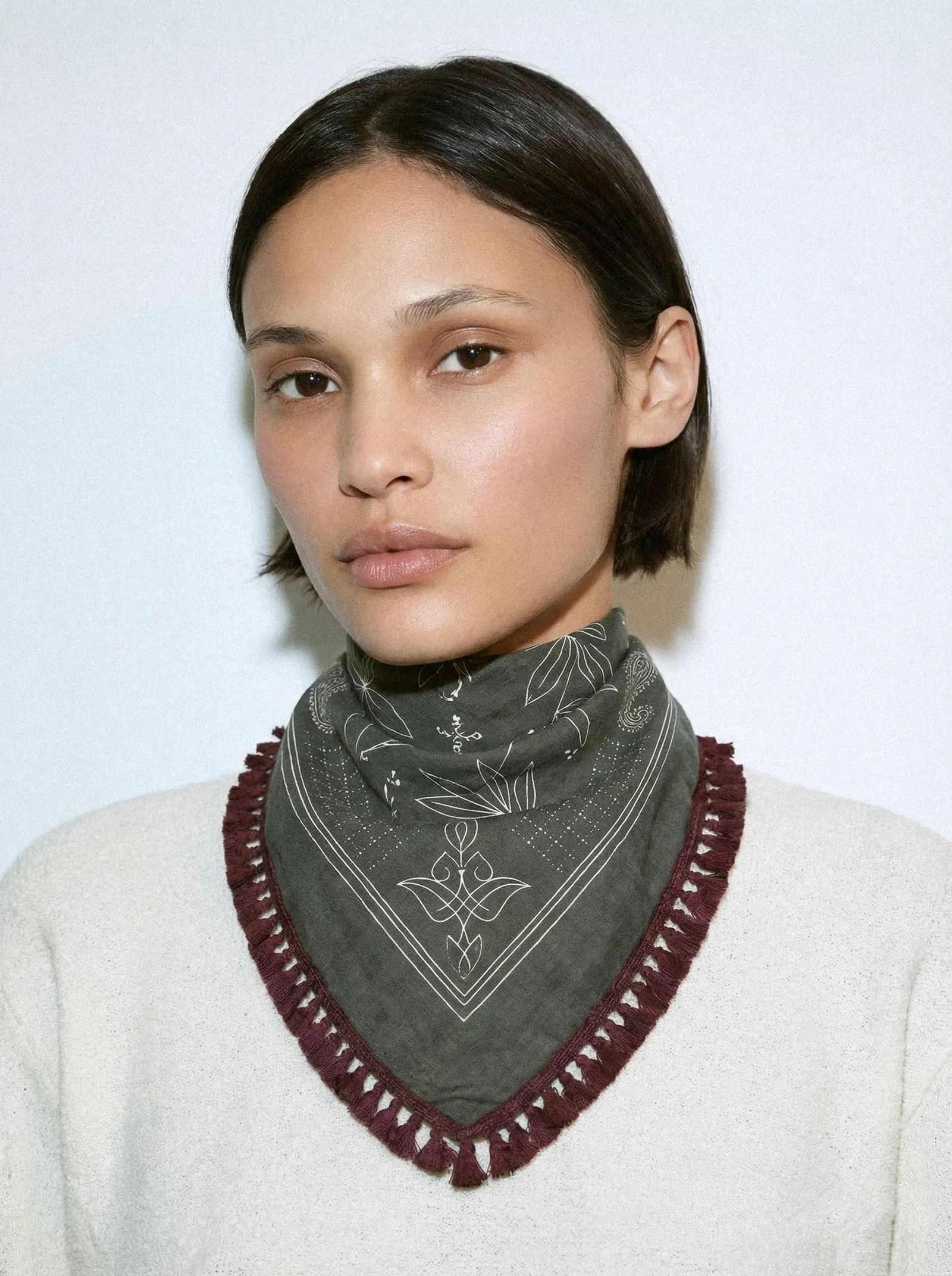 Fringed Cotton Scarf