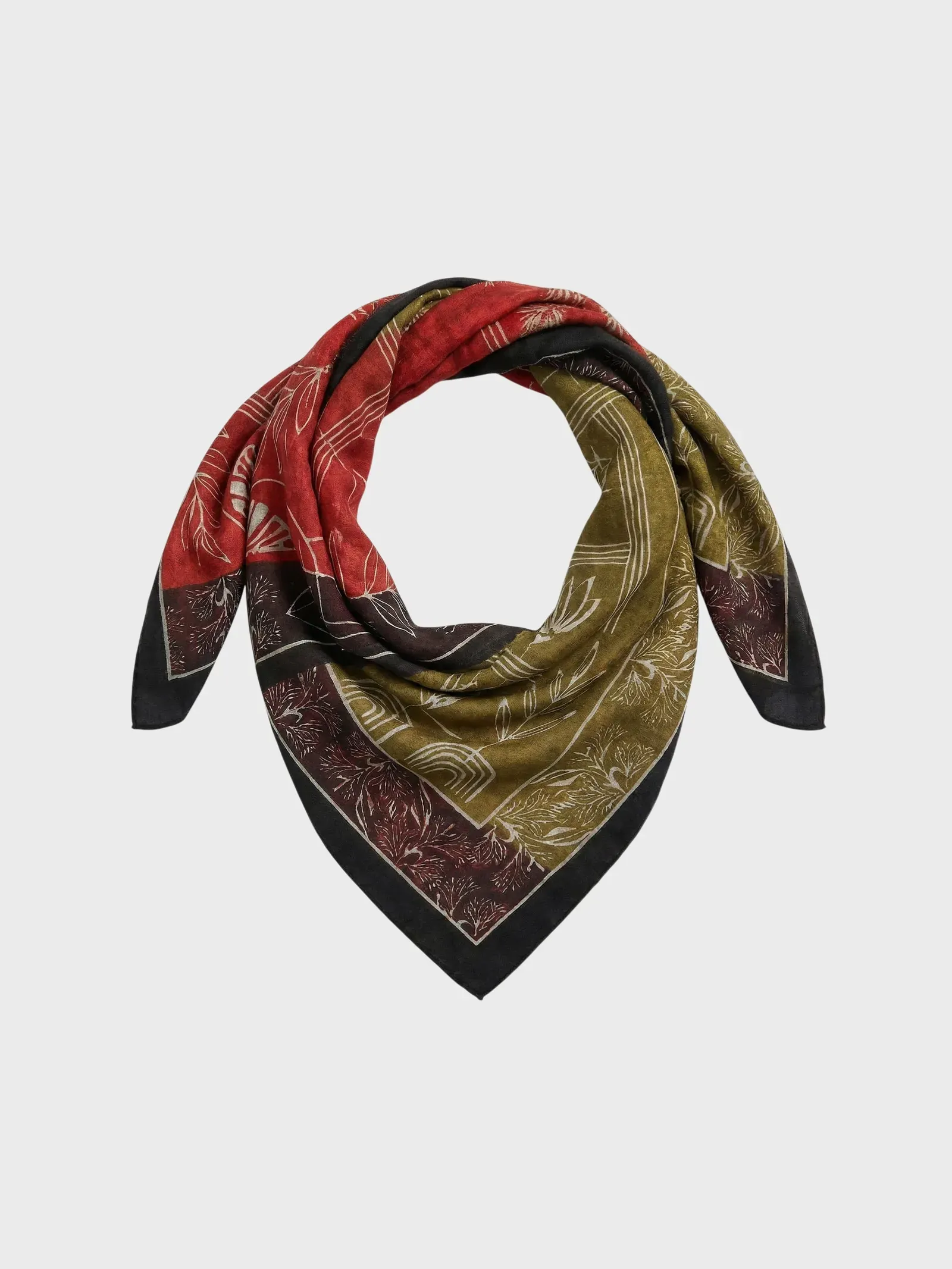 Printed Wool Blend Scarf