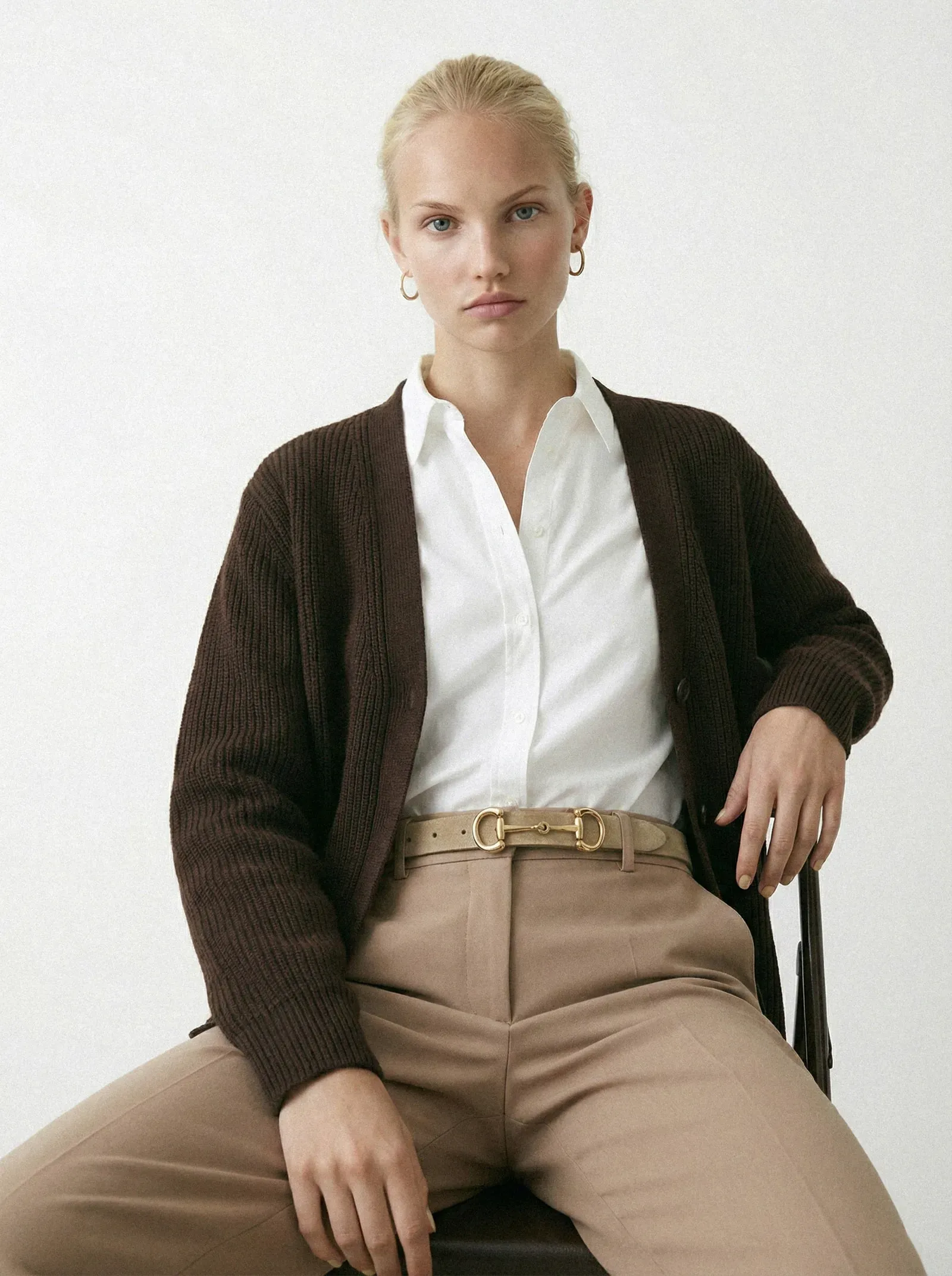 Suede Bit Buckle Belt